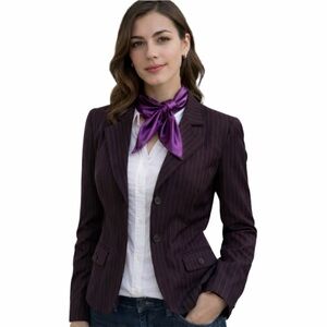 Purple striped blazer size 12